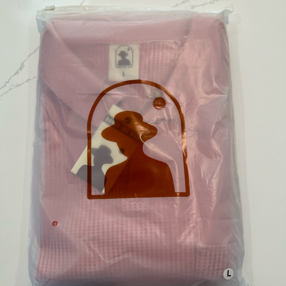 NWT - Dandy Del Mar - THE CANNES WAFFLE KNIT SHIRT - SPANISH ROSE